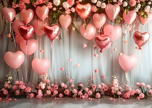 Toile de fond romantique pour la Saint-Valentin avec motif en forme de cœur pour photomaton, diffusion en direct, photographie de <span class=keywords><strong>couple</strong></span> - Product Image 3