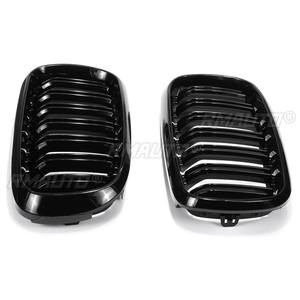 2 Piezas Parrilla Delantera de 2 Listones Negra/Brillante para BMW F15 F16 X5 X6 2014 2015 2016 2017, Estilo Deportivo - Product Image 4