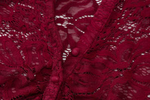 Conjunto <span class=keywords><strong>de</strong></span> Dos Piezas <span class=keywords><strong>de</strong></span> <span class=keywords><strong>Encaje</strong></span> para Mujer en Dos Colores, Camisa Transparente con Botones y Pantalones Cortos Tipo Boyleg, Tallas S-L - Product Image 5