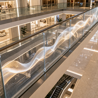 Écran LED transparent pour la publicité sur les balustrades en verre des centres commerciaux