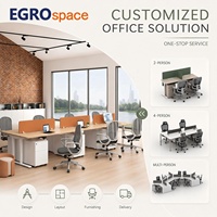 EGROspace OEM ODM Sistema di Scrivanie Modulari Combinabili per Ufficio, Design per Spazi di Coworking, Soluzione per Postazioni di Lavoro