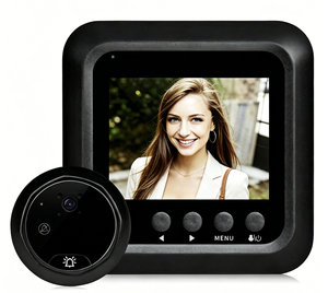 Mini caméra OEM 2,4 pouces TFT LCD alimentée par batterie, grand angle 120 degrés, détection de mouvement, enregistrement vidéo, vision nocturne, accès rapide à la <span class=keywords><strong>porte</strong></span> - Product Image 1
