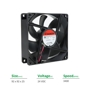 Sunon EE92252BX-000C-A99 92x92x25มม. 24VDC 2.4วัตต์55CFM 100mA 3400รอบต่อนาทีพัดลมระบายความร้อนตามแนวแกน - Product Image 2
