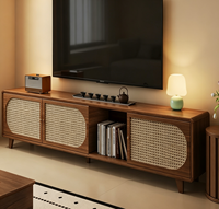 Table basse et meuble TV au design moderne et épuré, en bois écologique, pour la maison et l'hôtellerie, idéal pour les petits appartements et salons.