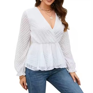 Nouvelle Blouse en Chiffon Unie Tendance pour Femme – Élégante et Décontractée pour l'Été - Product Image 1