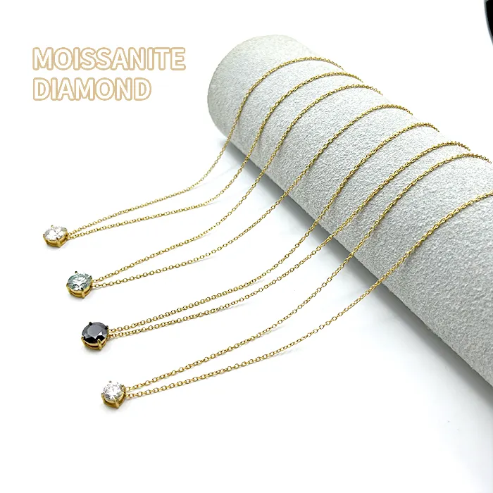 Thời trang món quà đặc biệt Vòng cổ trang sức Set thép không gỉ 18K vàng trồng Vòng pha lê zicon đá Vòng cổ cho phụ nữ