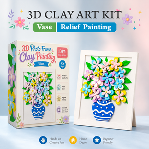 Kit <span class=keywords><strong>de</strong></span> pintura <span class=keywords><strong>de</strong></span> arcilla 3D al por mayor para marcos <span class=keywords><strong>de</strong></span> fotos, arte en relieve <span class=keywords><strong>de</strong></span> flores para jarrones, no tóxico, decoración del hogar DIY, regalo para niños, OEM - Product Image 1