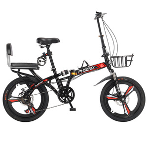 Bicicleta Dobrável Sem Instalação, Ultra Leve, Portátil, com Freio a Disco Duplo e Suspensão, Adequada para Adultos, 20 e 22 Polegadas - Product Image 2