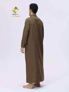 Túnica blanca de algodón para hombre Al Haramain, manga larga, hasta el suelo, modesta, para oración, con un aspecto increíble. - Product Image 4