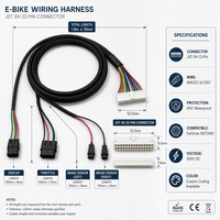أسلاك كهربائية للدراجات الكهربائية ODM OEM طراز KET MG610 بـ 18 دبوس، مقاس AWG20، معتمدة UL1015، مضفرة بالنايلون، مقاومة للماء IP65، لسكوتر سيتي كوكو والدراجات الكهربائية