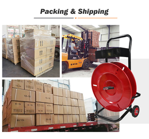 Xách tay Durable thép cường độ cao của nhãn hiệu đóng gói giỏ hàng tay di động đóng đai Dispenser Xe đẩy cho PP Pet dây đeo - Product Image 4