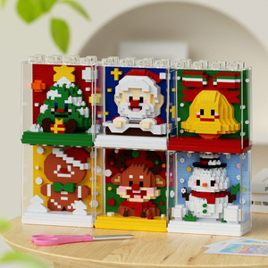 Christmas Building Blocks Set Santa Claus Snowman Tree 200-400 Pieces Educational Toy For Kids Age 7-14 Indoor Assembly Gift - Product Image 1
