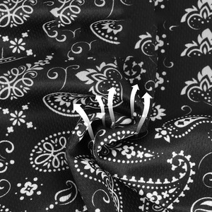 男性女性のための黒いポリエステルデザイナーDurag Paisleyパターン印刷されたDurag - Product Image 5