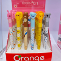 Stylo gel effaçable Kawaii mignon en forme d'animal 0,5 mm, stylo promotionnel en plastique de l'usine de Yiwu