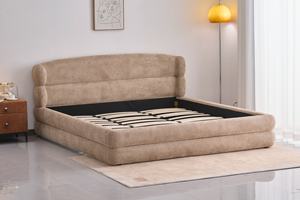 Cama Tapizada de Diseño Moderno 2026, Muebles de Dormitorio Sencillos, Cama de Madera, Venta al por Mayor de Fábrica - Product Image 5