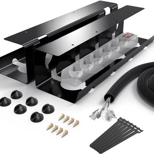 Bandeja de gestión de cables debajo del escritorio, organizador de cables de escritorio de acero sin Taladro - Product Image 6