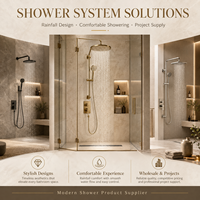 Vente directe usine – Ensemble de pommeau de douche à main vintage rose doré, massant, antidérapant, à économie d'eau, pour appartements et hôtels