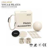 Kit d'entraînement fitness ZENJOY avec logo et couleur personnalisés, tapis de yoga, cercle de Pilates et mini-ballon de Pilates pour la maison