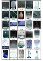 Vente en gros de trophée en cristal de plaque de verre nouveau design récompense souvenir actif d'entreprise