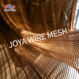 Decorative Aluminium Metal Mesh Curtain Chain Drapery Fabric Fireplace Wire Mesh Metal Coil Mesh Ceiling Curtain