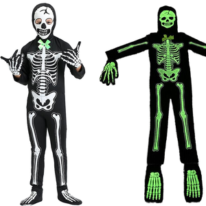 Costumi di Halloween per Bambini, Personaggi <span class=keywords><strong>Scheletro</strong></span> e Fantasma Fluorescenti, Tuta Intera per Spettacoli e Feste - Product Image 6