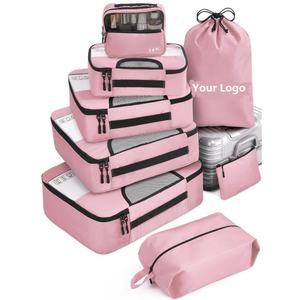 Sacs de rangement pour bagages de voyage ISO BSCI, imperméables, 8 pièces, cubes de compression, logo personnalisé - Product Image 1
