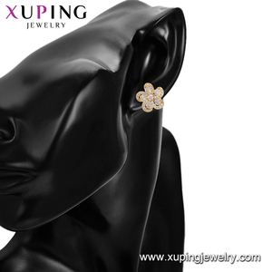 <span class=keywords><strong>80310</strong></span> Xuping เครื่องประดับขายส่งเพทายราคาไม่แพงแฟชั่นที่เรียบง่ายเพชรขนาดเล็กประณีตกลีบดอกต่างหู - Product Image 5