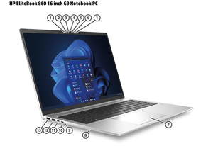 H-P EliteBook 860 G9/G10/G11 máy tính xách tay 16 "WUXGA 1920x1200 Intel Core siêu 7-155u-16 GB tổng Ram-512G ssd-bạc trong kho - Product Image 5