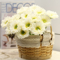 Fleurs artificielles en soie, marguerites à tiges simples, multicolores, style pastoral, fleurs de forêt, décoration intérieure, vente directe d'usine