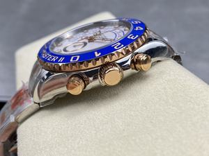 Cronógrafo mecánico de alta calidad de 44mm 7750 movimiento KF Factory 116681 904L acero oro rosa reloj de yate encanto - Product Image 4