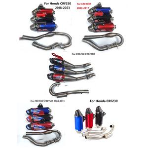 Système d'échappement complet en acier inoxydable pour HONDA CRF230F/150F 2003-2013 CRF230F 2003-2017 CRF250 2018-2023 - Product Image 1