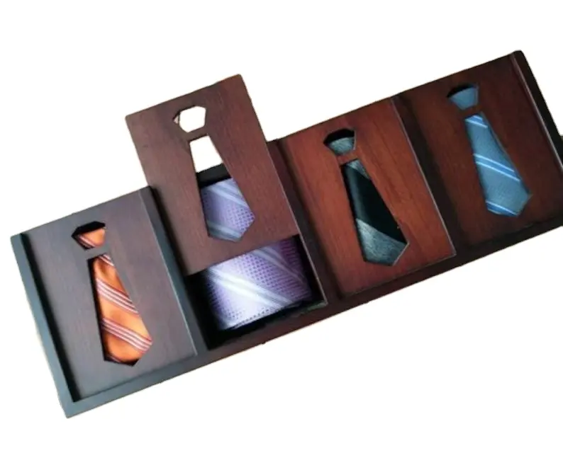 Идеальный подарок Рождественский подарок деревянный футляр для галстука Органайзер коробка для хранения для мужчин