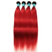 TB/gris rouge BUG bleu violet faisceaux droits faisceaux de cheveux humains extension de tissage de cheveux chinois deux tons Ombre noir à gris