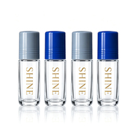Flacons roll-on en verre transparent de 50 ml avec applicateur à bille pour parfum, massage, huile essentielle, soins de la peau DIY