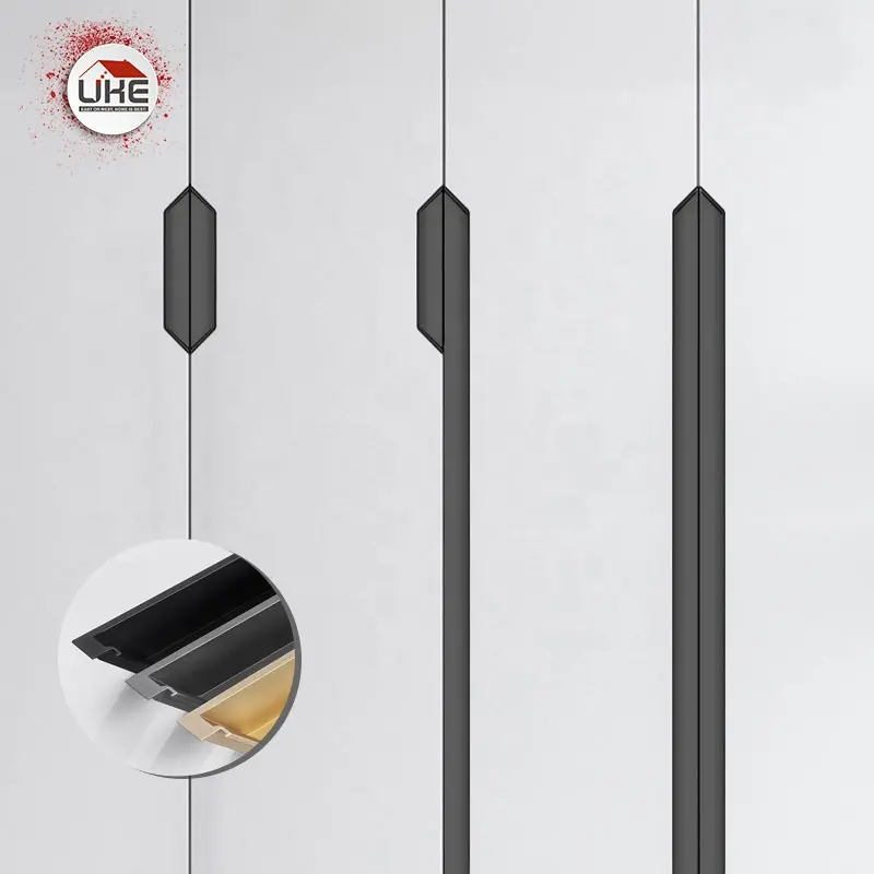 Incorporado Pull Handle alumínio liga minimalista invisível Pull Cabinet personalizado longo móveis Handle