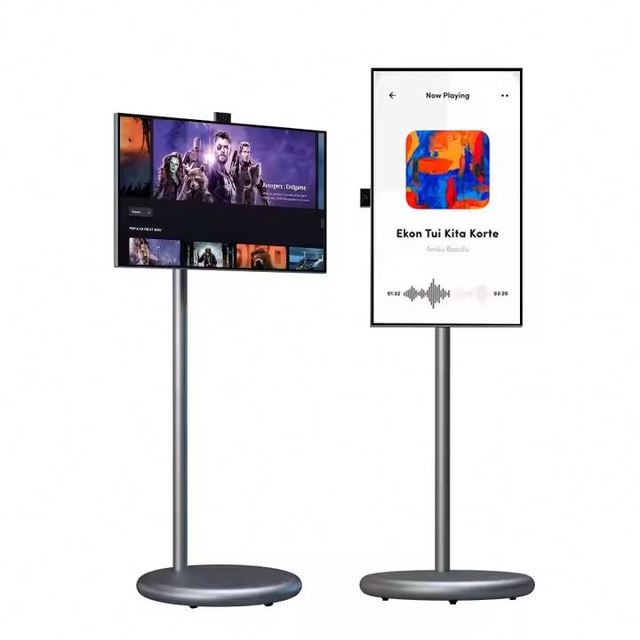 21.5 Inch Smart Mobile Tv Rotate Digital Smart Display Portable Tv With Battery Interactive Android Television Smart Tv