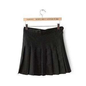 Jupe plissée taille haute couleur unie pour femme, style tennis, printemps-été - Product Image 4
