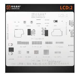 Amaoe <span class=keywords><strong>LCD</strong></span> và màn hình cảm ứng IC chip Stencil cho <span class=keywords><strong>Iphone</strong></span> 11 12 13 14 x XS Max <span class=keywords><strong>LCD</strong></span> cảm ứng IC tin trồng vị trí thép lưới - Product Image 3