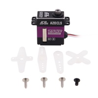 AGFRC A20CLS 9g Servomoteur numérique pour planeur et hélicoptère, spécial, entièrement métallique, sans noyau, avec coupelle de 5kg et engrenage de direction