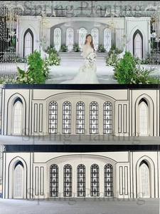 خلفية قلعة مسرح الزفاف مع ضوء الأحداث حفلة جدار ولائم قاعة الزفاف قلعة لتزيين الزفاف - Product Image 5