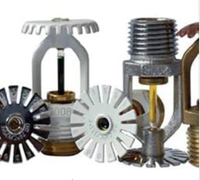 Tête de sprinkler verticale TLD, sprinkler à réponse rapide en laiton pour la lutte contre les incendies dans les bâtiments commerciaux