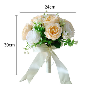 Elegante Ramo de Rosas Rojas Artificiales para Boda China, Ceremonia Formal, Vestido de Novia, Dama de Honor, Registro para Adultos - Product Image 3