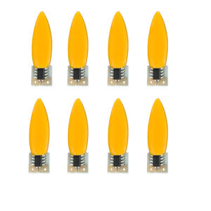 Venta al por mayor de velas con forma de fuego y efecto de parpadeo, <span class=keywords><strong>bombilla</strong></span> LED COB de filamento de 3V en colores naranja, rojo, amarillo, azul y verde <span class=keywords><strong>para</strong></span> accesorios de letras DIY - Product Image 1