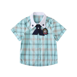 Chemise à carreaux pour enfants, uniforme scolaire vert, style britannique, populaire 2026, pour maternelle, primaire et lycée - Product Image 5