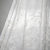 Tissu de rideau voile tissé et teint écologique 100% polyester, texture fil slub, rideaux voile naturels pour décoration intérieure bohème