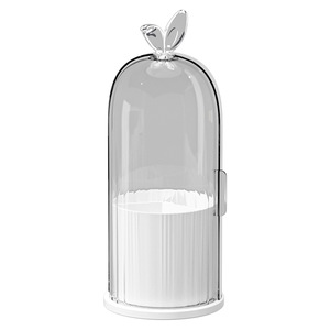 Clear Dustproof Makeup Brush Holder Rabbit Ear Cosmetic Organizer Rotating Desktop Storage <b>Case</b> for <b>Vanity</b> - Product Image 4