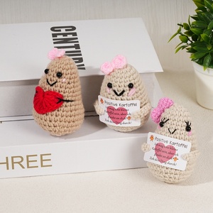 Handmade năng lượng tích cực khoai tây búp bê nhân tạo trái cây dệt kim vải thủ công hỗ trợ cảm xúc rau sang trọng thai sản - Product Image 4