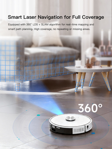 Aspirateur robot intelligent RC330, aspirateur rechargeable avec fonctions humides et sèches, installation automatique, prise EU - Product Image 3