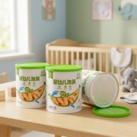 Emballage en tube de papier personnalisé, hermétique, de qualité alimentaire et écologique pour les puffs pour bébés, les collations pour nourrissons, les collations pour tout-petits et les aliments pour bébés