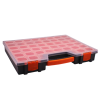 Boîte de rangement pour outils en plastique transparent avec couvercle à vis